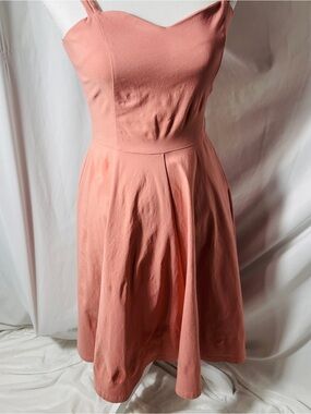 GownTown Dusty Rose Sweetheart Fit & Flare Midi Dress S